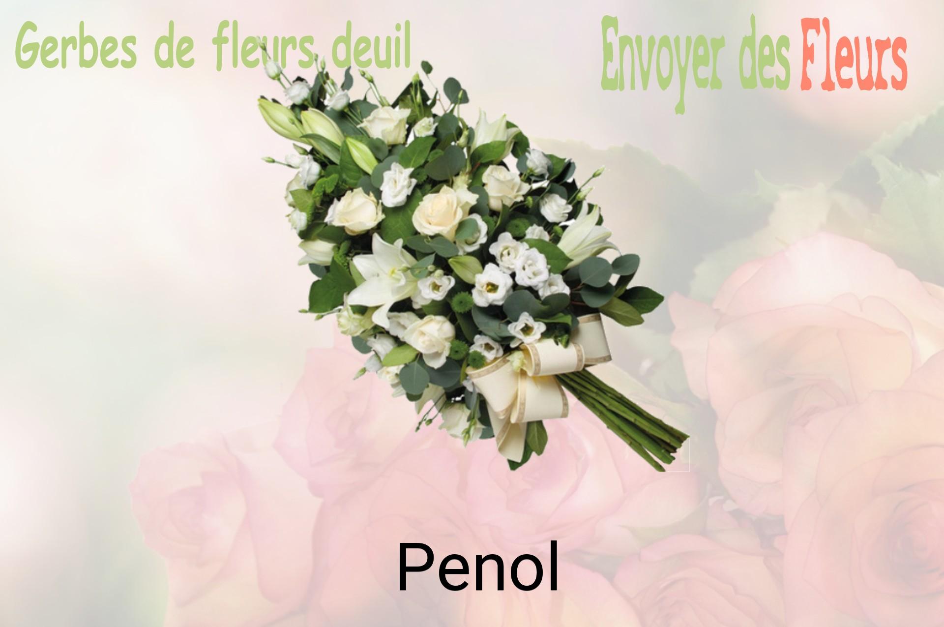 Gerbe de fleurs de deuil livrée à Penol